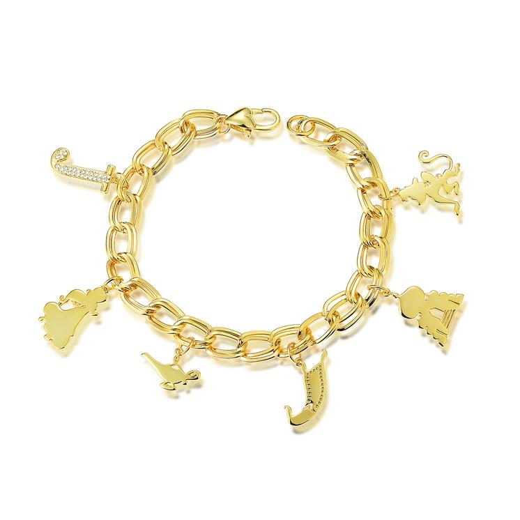 Aladdin Princess Jasmine Charm Bracelet Yellow