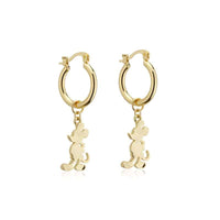 DISNEY 100 MICKEY MOUSE CHARM HOOP EARRINGS