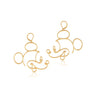 Mickey Mouse Wire Style Earrings Yellow Gold