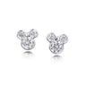 Mickey Mouse Crystal Stud White Gold