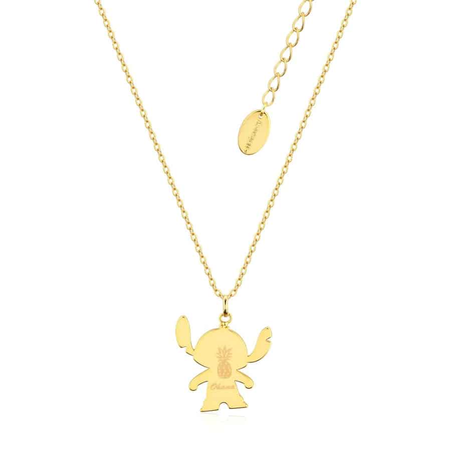 Disney Lilo and Stitch Yellow Gold Plated Ohana Necklace