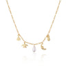 Disney Stitch Charm Necklace Yellow Gold