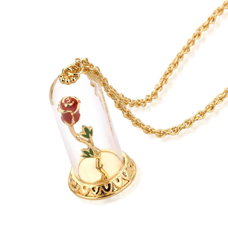 Couture Kingdom Disney Silver Enchanted Rose Necklace jewellery