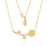 Beauty and the Beast Rose Necklace Yellow Gold