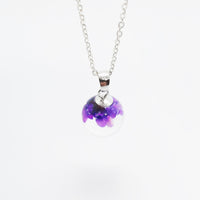 BOTANIGEM Dew Drops Necklace Purple