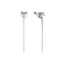 Aladdin Jafar Snake Staff Earrings White Gold