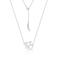 Dumbo Out Line Necklace White Gold