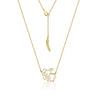 Dumbo Out Line Necklace Yellow Gold