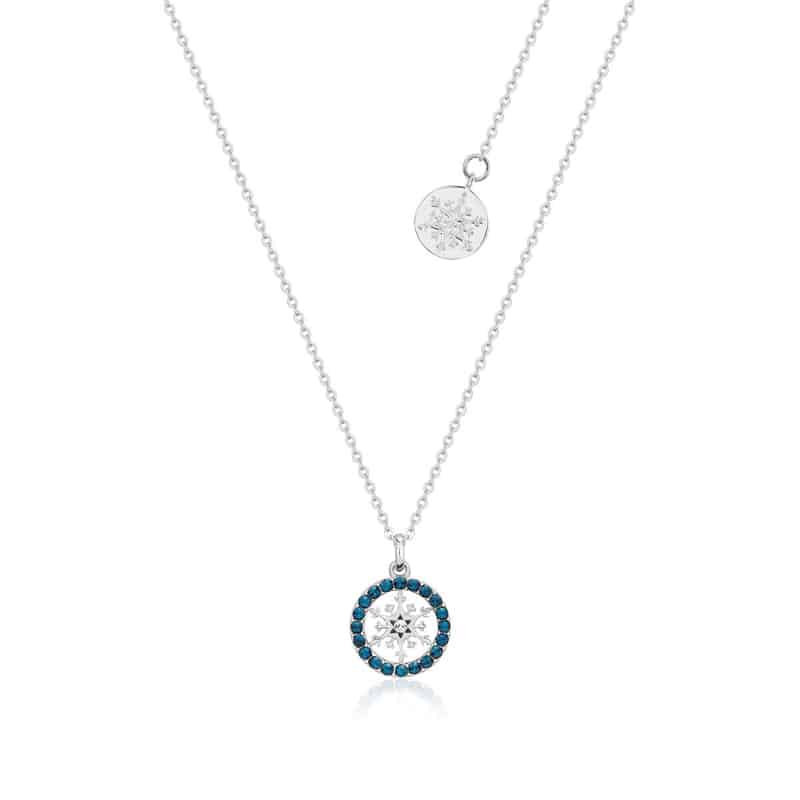 Frozen Snowflake December Birthstone Crystal Necklace Sterling Silver Couture Kingdom