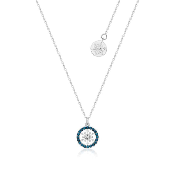 Frozen Snowflake December Birthstone Crystal Necklace Sterling Silver Couture Kingdom