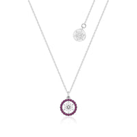 Frozen Snowflake February Birthstone Crystal Necklace Sterling Silver Couture Kingdom