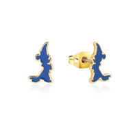 Sorcerer's Apprentice Mickey Enamel Silhouette Stud Earrings