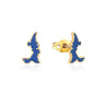 Sorcerer's Apprentice Mickey Enamel Silhouette Stud Earrings