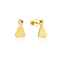 Sterling Silver Belle Stud Earrings Yellow Gold