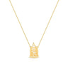 Sterling Silver Enchanted Rose Necklace Yellow Gold
