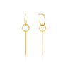 Gold Modern Solid Drop Earrings