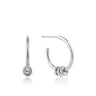 Silver Modern Hoop Earrings