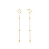 Gold Modern Beaded Drop Earrings