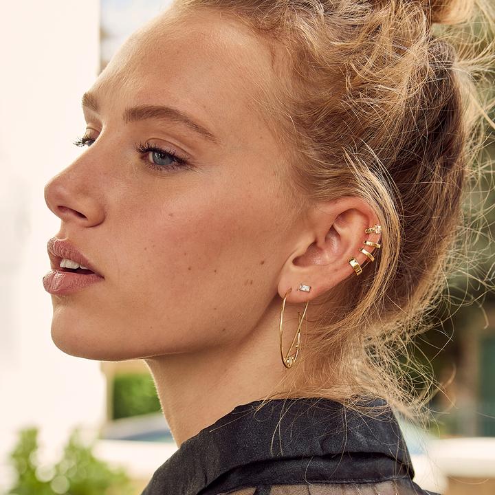 Gold Glow Solid Drop Earrings