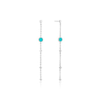 Silver Turquoise Drop Earrings