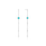 Silver Turquoise Drop Earrings