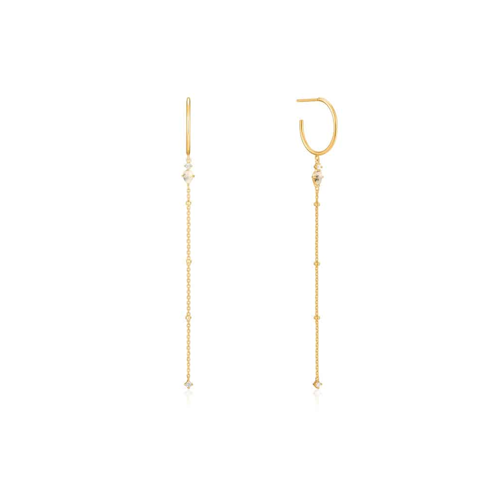 Shiny Gold Midnight Drop Earrings