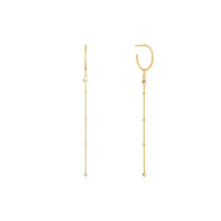 Shiny Gold Midnight Drop Earrings