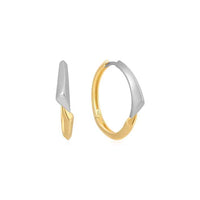 Two Tone Arrow Hoop Earrings