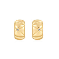 Gold Kiss Hoops