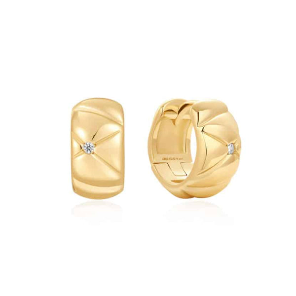 Gold Kiss Hoops
