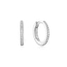 Silver Classic Pave Huggies