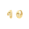 Gold Dome Huggie Hoop Earrings