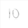 Silver Classic Tube Large Hoop Earrings