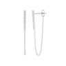 Sterling Silver Bar Chain Earrings