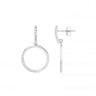 Silver Open Round Drop Earrings