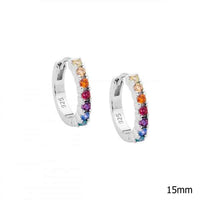 Spectral Colour Silver Small Hoop E524M