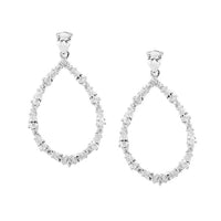 Sterling Silver Open Tear Drop Earrings