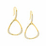 Open Pear Shape Drop Earrings Yellow Gold