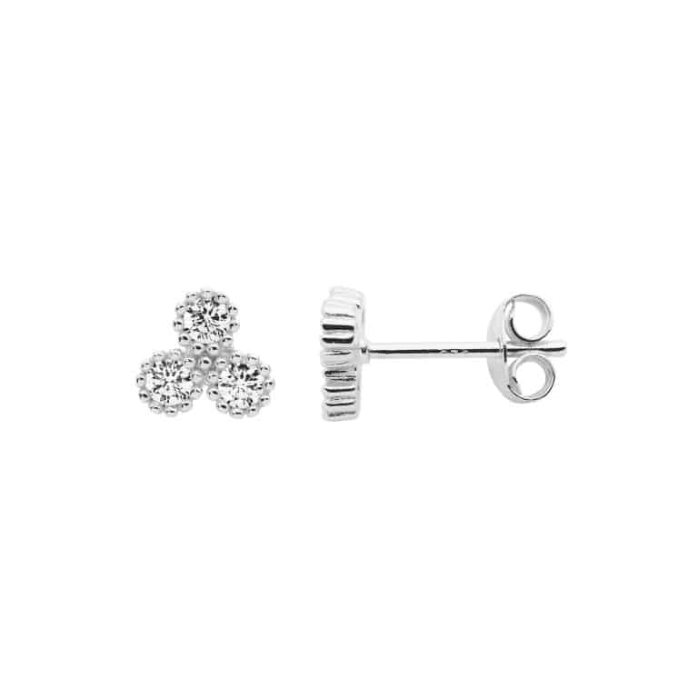 Sterling Silver Trinity Stud Earrings
