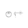 Sterling Silver Open Circle 9mm Stud Earrings