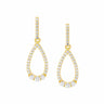 Gold Plated Sterling Silver CZ Teardrop Earrings