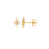 Yellow Gold Plated Silver Tiny Starlight Stud Earrings