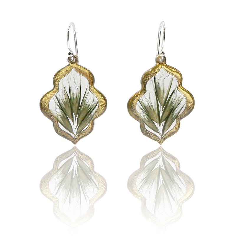 Faith Earrings with Bottle Brush Native Grass