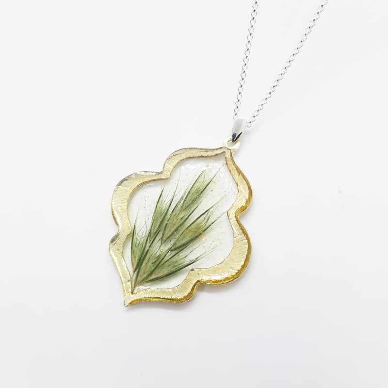 Faith Necklace with Bottle Brush Native Grass