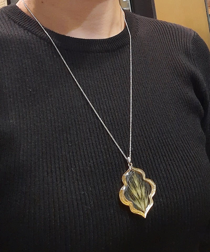 Faith Necklace with Bottle Brush Native Grass