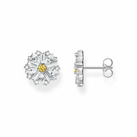 Lovely Daisy Large Ear Studs Silver