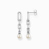 Earring Links with Pearl Silver
