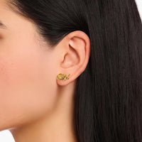 Romance Ear Studs Gold Rose