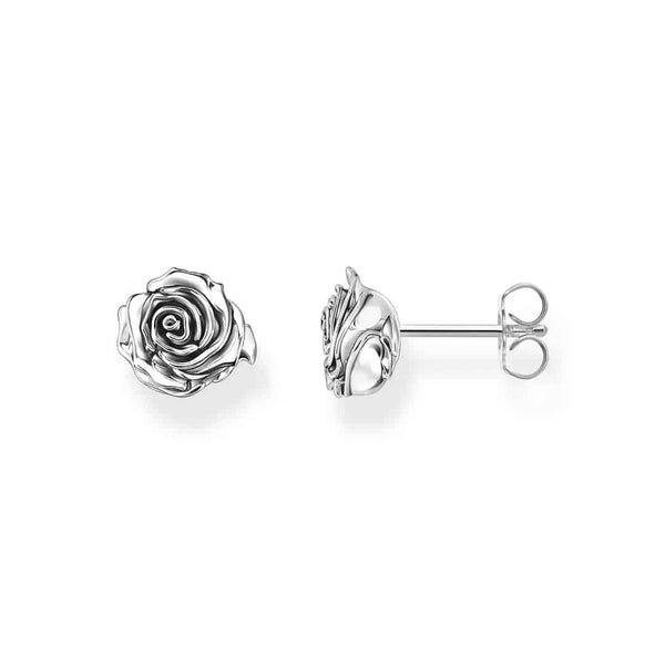 Midnight Rose Ear Studs