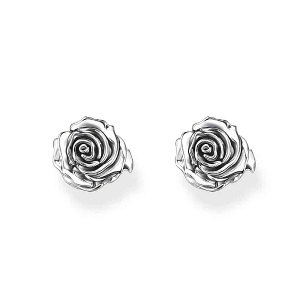 Midnight Rose Ear Studs